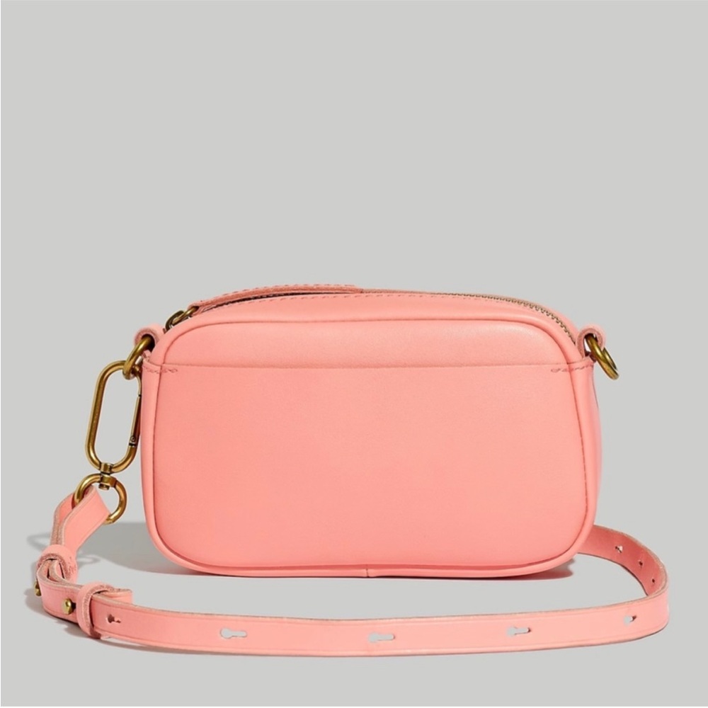 Madewell The Leather Carabiner Mini
Crossbody Bag in Pink